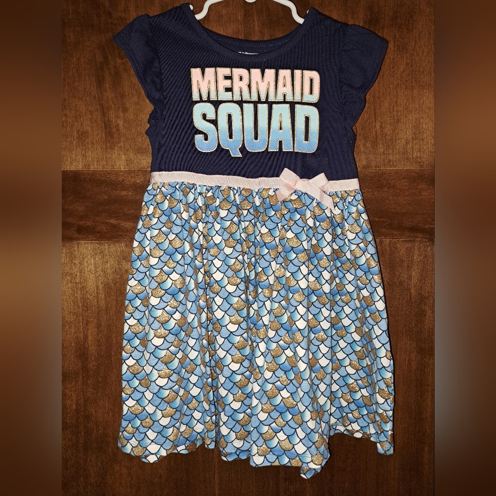 Toddler Girls Mermaid Squad Dress. Brand: Epic Threads Size: 4T. Colors: Multi